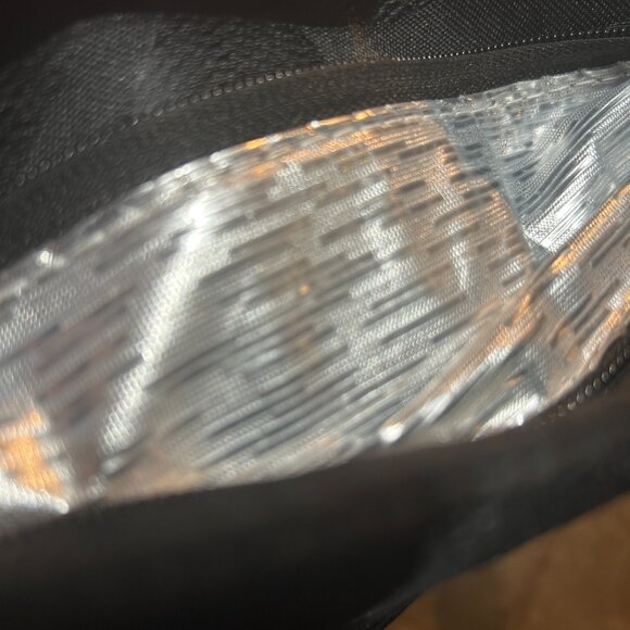 KOKO Black Hobo Bag Large Double Handle Purse Silver Lining Classic Normcore - Picture 8 of 9